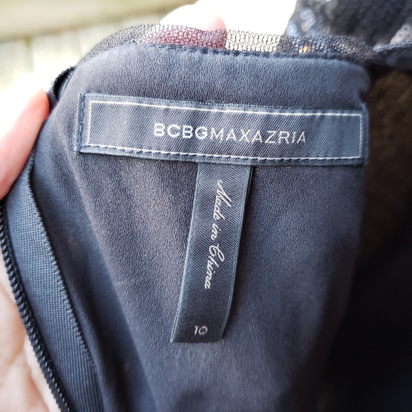 BCBGMaxAzria Black NERA Sequin Open Back Dress -10 - Picture 15 of 16